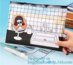 Waterproof Zip lockk slider PVC Travel Cosmetic Bag Makeup Organizer Bag for