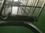 European 210L Supermarket Grocery Shopping Cart With Curve Handle Swivel Casters