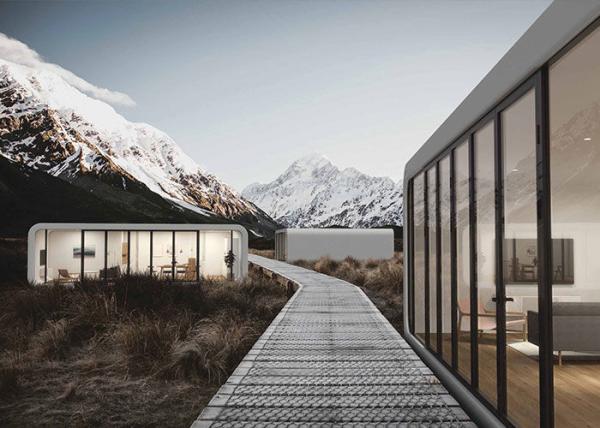 Prefab Light Steel Frame House Of Hotel Unit Lodges With Palafitos Overwater