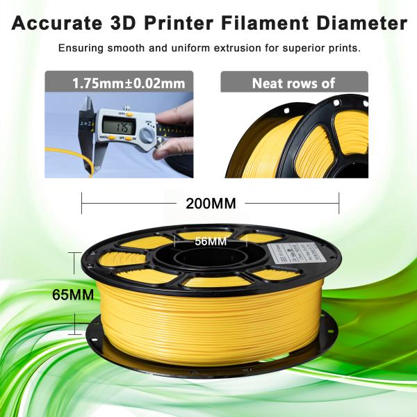 PETG Filament Yellow 1.75mm 1kg FDM Forming Technology 3d Printing Filament
