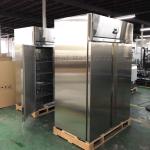 Europe Standard Stainless Steel Upright Refrigerator 110V 60Hz CFC Free