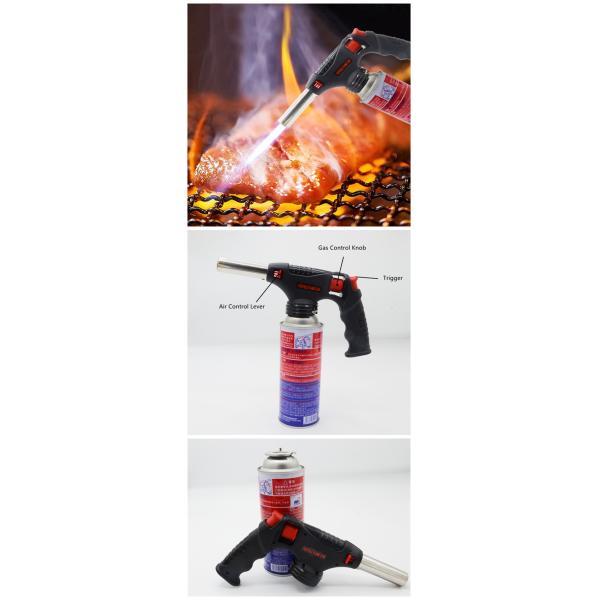 Kitchen Chef Refillable Butane Gas Blow Torch Non Slip Handle