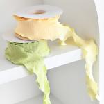 2.5cm pleated wave yarn floral ribbon fishtail yarn wrapped flower ribbon ribbon