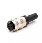 Straight Male Plug MINI DIN M16 Waterproof Connector 6 Pin 2 Pin Docking