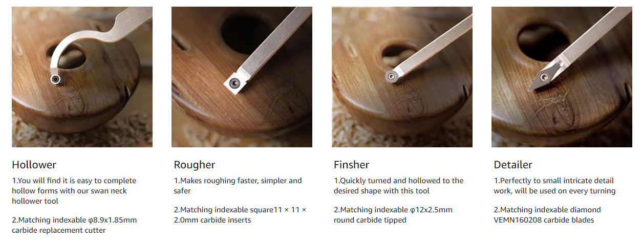 DIY Woodworking Tool Sets 4 Pcs Sets Woodturning Tool Sets