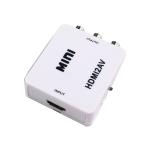 White/Black Plastic Cover MiNi HDMI To RCA Converter