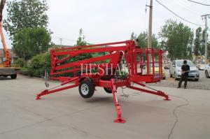 Wholesale 6m - 20m High Reach Articulated Boom Lift Towable Electric Aerial Work Platform from china suppliers