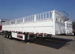 Not Self-dumping 3 Axles Fence Semi Truck Trailer For Livestock Transport Air