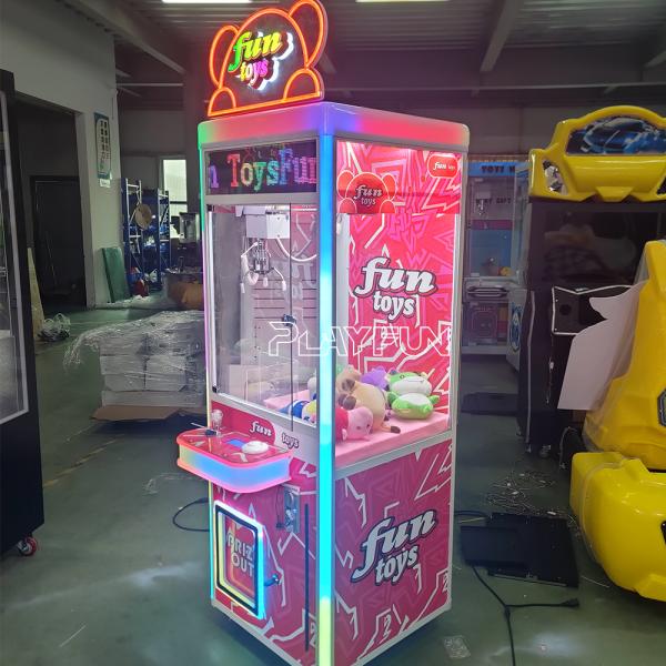 Playfun Factory Direct Sales Arcade Coin Operated Game Fun Toys Mini Teddy Bear Crane Claw Machine Mini Prize Machine
