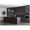 Buy cheap 5m Blum Black Modern Design Modular Kitchen Cabinets With Wall Cabinet Wine Rack from wholesalers