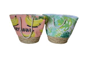 Wholesale ECO Friendly Fashion Summer Tote Handbag Bohemian Handmade Bali Bags Straw Beach Bag Cotton Canvas Shopping Bags from china suppliers