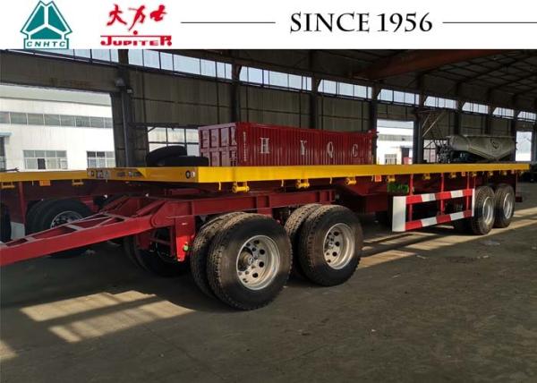 10 Meter 4 Axle Truck Drawbar Trailers , Pull Trailers America Type Mechanical