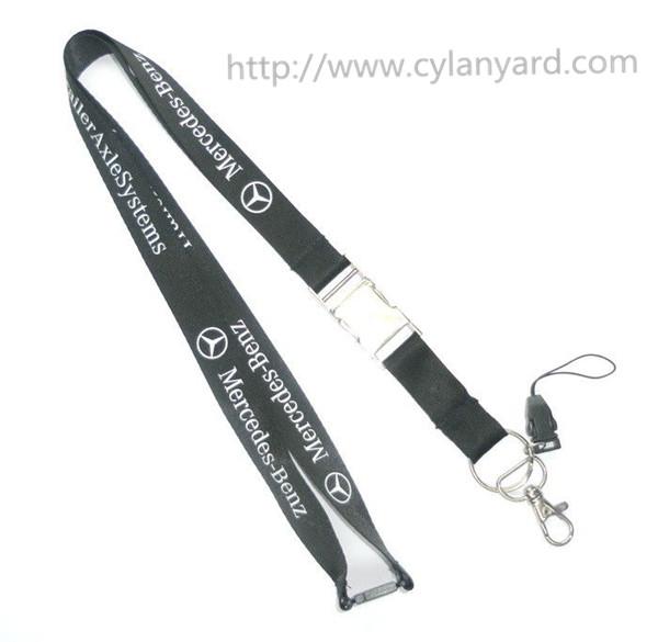 quality promotional neck lanyards with metal buckle, metal release buckle badge