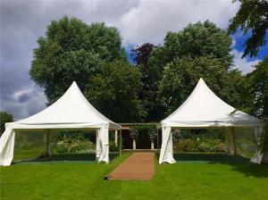 Wholesale Quick Erected Outside Event Festival White Pagoda Tent 10ft X 10ft Multi Purpose With Transparent Windows from china suppliers