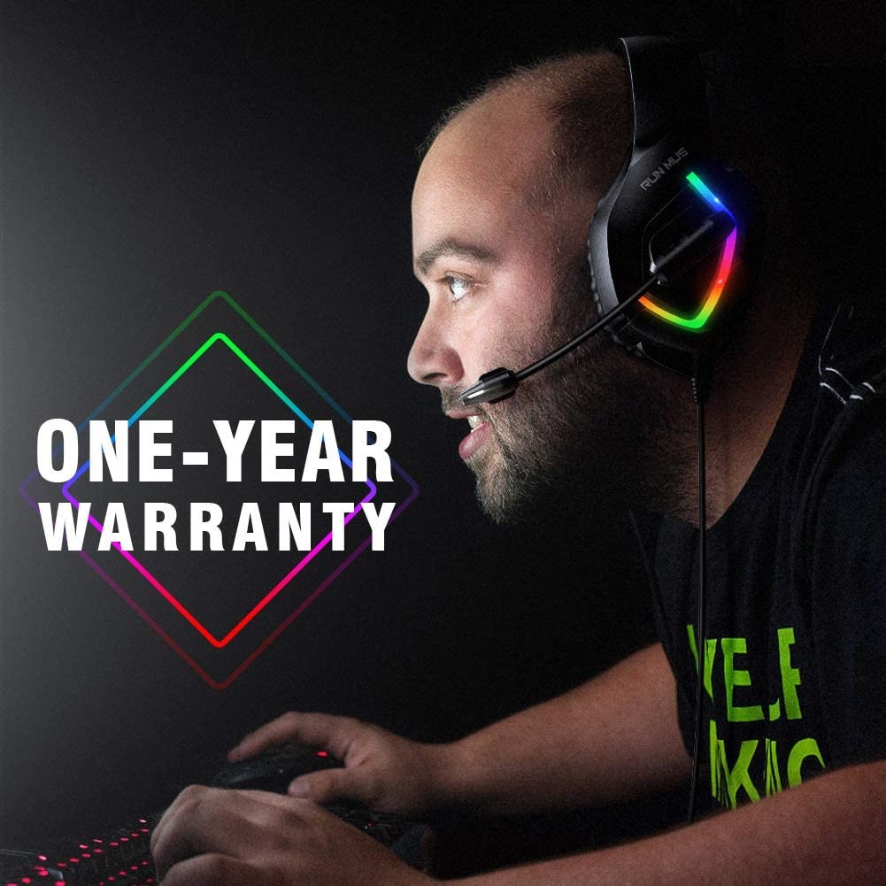 50mm 117dB RUNMUS K1B Stereo Gaming Headset With LED Light