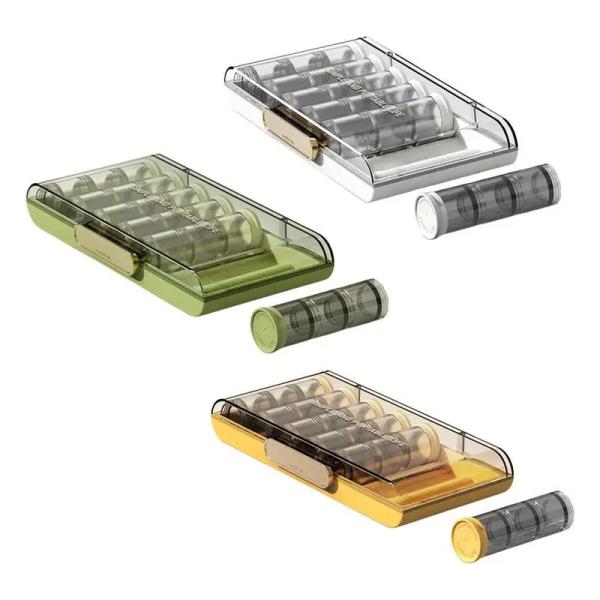 Plastic Pill Box Organizer Portable Tablet Case Eco Friendly Weekly Pill Organizer