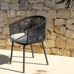 Outdoor Rope Weaving Garden Chairs Aluminum Chair for Patio Furniture Hotel
