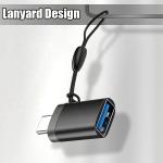 High Compatible Mini Lanyard Metal Shell OTG Type C 3.1 Male to USB 3.0 Female