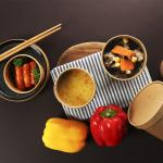 Custom printed disposable hot soup bowls with lid kraft paper cups bowls