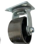 Heavy Load Vintage Casters Cast Iron Wheels Swivel Top Plate Caster 100mm
