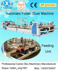 Wholesale Corrugated Box Carton Folder Gluer Machine With Vacuum Feeding , High Speed from china suppliers