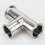 Matt Finish Sanitary Stainless Steel Equal Tee 3-way Pipe Fittings for