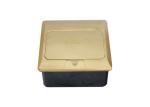 Self Grounding Gold Color Double Floor Socket , 2 Gang Floor Outlet Of 13A UK