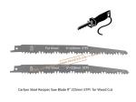 Carbon Steel Recipes Saw Blade 9" 225mm 5TPI for Wood Cut,Reciprocating ,Power
