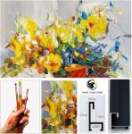 Abstract Impression Hand Painted Oil Painting 6 Color Print Flower Canvas Wall