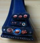 Flat Rubber Crane Cable with Steel Wire Supporting