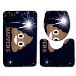 Animal Bathroom Mat 3 Piece Set Washable U Shaped Toilet Rug