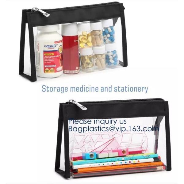 Hot Eco-Friendly Transparent Plastic PVC Cosmetic Bag With Zipper,Offset printing/Silk screen printing/Gravure printing/