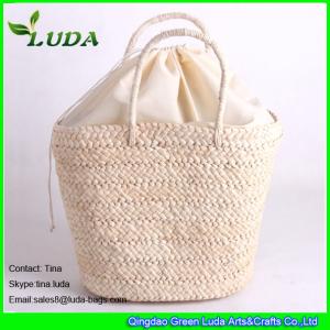 Wholesale LUDA drawstring bag handmade lady handbags plain cornhusk straw bag from china suppliers