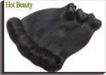 Fashion Egg Curl Remy Virgin Weft Hair Extensions For Silky No Chemical