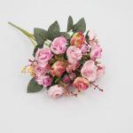 Stunning Silk White Artificial Diamond Roses for Wedding Home Festive Embellishm