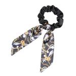 Wrinkle Bow streamer scrunchies printing hair accessories