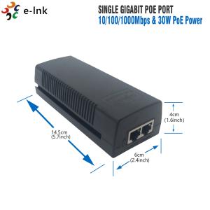 Wholesale Fast Gigabit PoE Injector Adapter IEEE802.3af At 15W 30W 48V DC Output 10/100/1000M from china suppliers