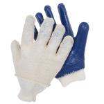 Blue Fully Coated Nitrile Gloves Customized Men Chemical And Heat Resistant