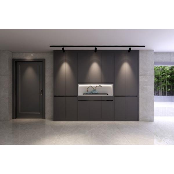 Fadior Sleek Grey Finish Stainless Steel Wine And Basement Storage Cabinet Solution