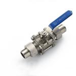 Full Bore Function 304/316 Stainless Steel 3-Pieces Butt Welded Ball Valve with