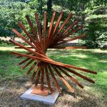 Modern Outdoor Welding Corten Steel Sculpture Customized Design