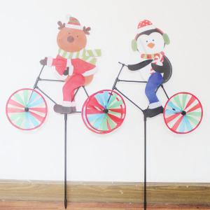 Wholesale Christmas Bicycle Yard Spinner reindeer and penguin from china suppliers