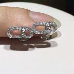 full diamonds earring 18kt gold with yellow gold or white gold
