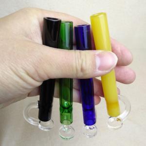 Wholesale Multiple Colors Glass Hand Pipe For Tobacco Pocket Size 3.9 Inch from china suppliers