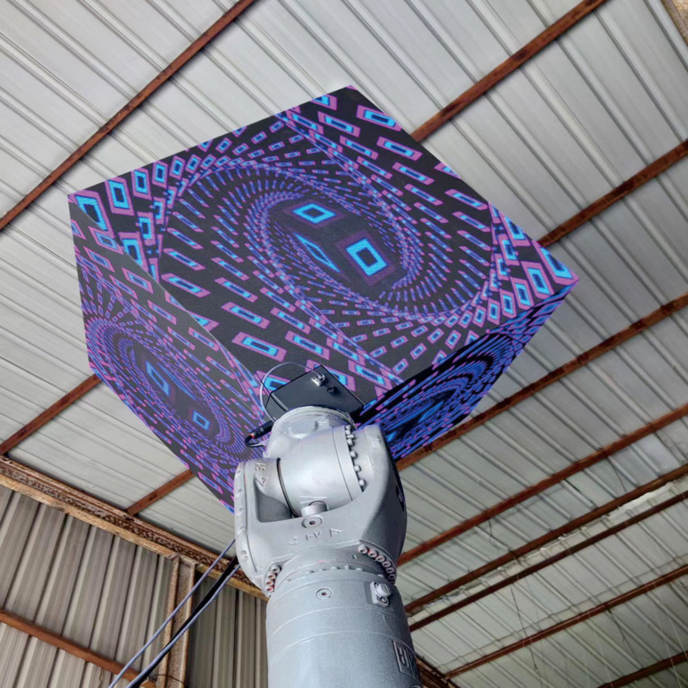 Hexagon Cylinder Custom LED Screen Display Full Color Large Load Modular Assembling