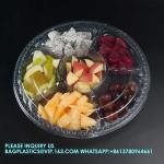 Round Disposable Clear Plastic Fruit Platter Trays Clear Fruit Platter For