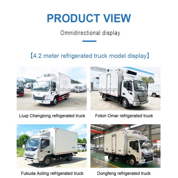 Gross Vehicle Weight ≤5T Fresh Flower Ice Block Cold Chain Car Dual Temperature Unit 4x2 Refrigerated Car Temperature Range -18