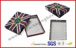 UK Flag Top and Base Handmade Wallet Apparel Gift Boxes , Customized 1200g Rigid