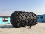 50Kpa 3.3*6.5m Black Marine Pneumatic Rubber Fenders With Tires