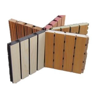Wholesale Sound Absorbing Wooden Grooved Acoustic Panel / Decorative Wall Board for Music Room from china suppliers